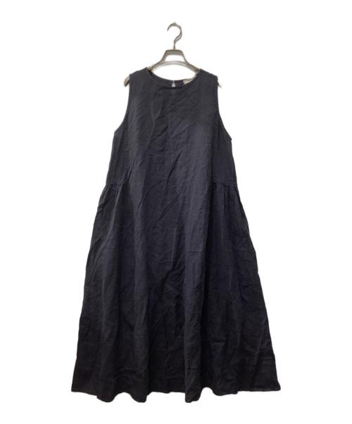 tumugu（ツムグ）tumugu (ツムグ) リネンワンピース ネイビー サイズ:fの古着・服飾アイテム