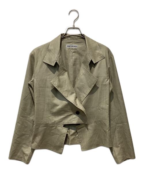 ISSEY MIYAKE（イッセイミヤケ）ISSEY MIYAKE (イッセイミヤケ) デザインジャケット ベージュ サイズ:3の古着・服飾アイテム
