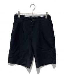 COMME des GARCONS HOMME DEUX（コムデギャルソン オム ドゥ）の古着「染色加工縮絨ハーフパンツ」｜ブラック