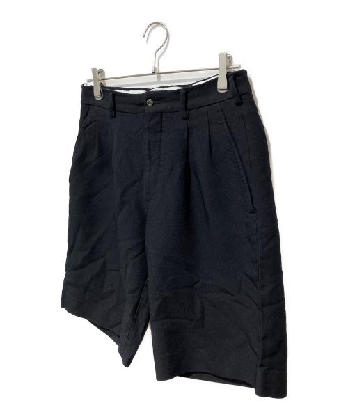 COMME des GARCONS HOMME DEUX（コムデギャルソン オム ドゥ）COMME des GARCONS HOMME DEUX (コムデギャルソン オム ドゥ) 染色加工縮絨ハーフパンツ ブラック サイズ:XSの古着・服飾アイテム