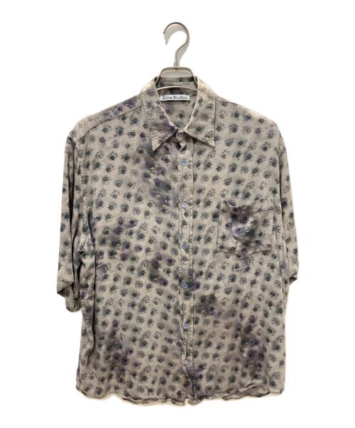 Acne studios（アクネ ストゥディオズ）Acne studios (アクネ ストゥディオズ) Flower Rayon Shirt グレー サイズ:48の古着・服飾アイテム
