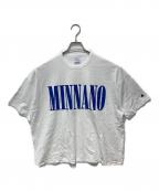 Champion×MINNANOチャンピオン×ミンナノ）の古着「プリントTシャツ」｜ホワイト