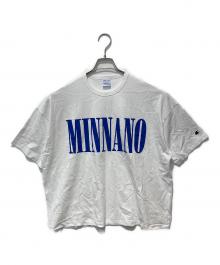 Champion×MINNANO（チャンピオン×ミンナノ）の古着「プリントTシャツ」｜ホワイト