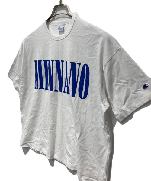 Champion（チャンピオン）Champion (チャンピオン) MINNANO (ミンナノ) プリントTシャツ ホワイト サイズ:Mの古着・服飾アイテム