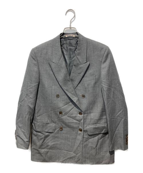 AURALEE（オーラリー）AURALEE (オーラリー) BLUEFACED WOOL DOUBLE-BREASTED JACKET グレーの古着・服飾アイテム