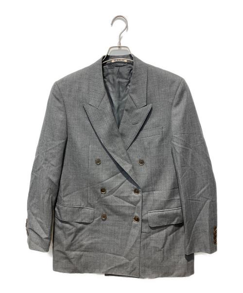 AURALEE（オーラリー）AURALEE (オーラリー) BLUEFACED WOOL DOUBLE-BREASTED JACKET グレーの古着・服飾アイテム