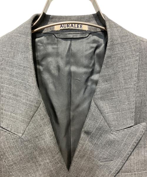 AURALEE（オーラリー）AURALEE (オーラリー) BLUEFACED WOOL DOUBLE-BREASTED JACKET グレーの古着・服飾アイテム