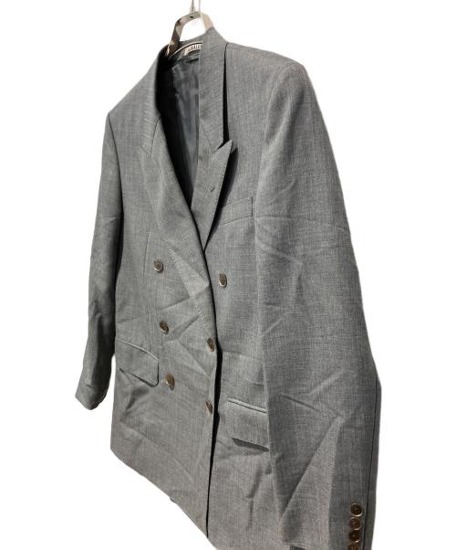 AURALEE（オーラリー）AURALEE (オーラリー) BLUEFACED WOOL DOUBLE-BREASTED JACKET グレーの古着・服飾アイテム