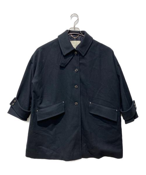MACKINTOSH（マッキントッシュ）MACKINTOSH (マッキントッシュ) ライトウェイト メルトン ウール ハンビー コート ネイビー サイズ:6の古着・服飾アイテム