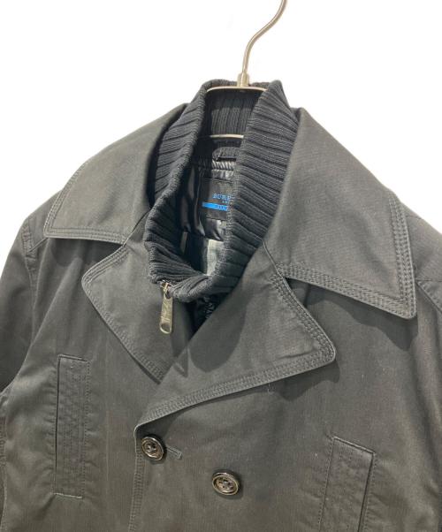 BURBERRY BLUE LABEL（バーバリー ブルー レーベル）BURBERRY BLUE LABEL (バーバリー ブルー レーベル) レイヤードPコート ブラック サイズ:Lの古着・服飾アイテム