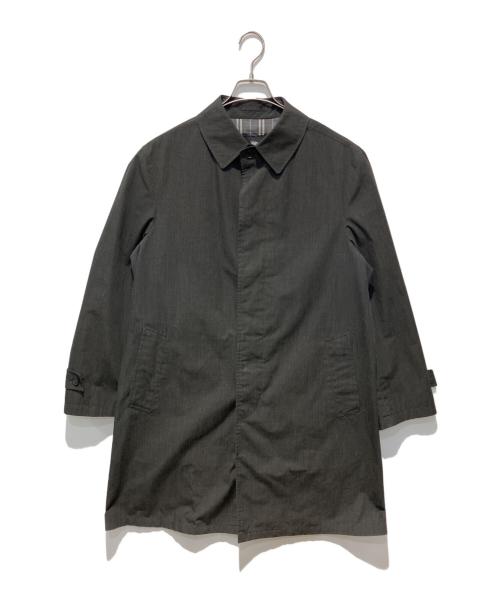 BURBERRY BLACK LABEL（バーバリーブラックレーベル）BURBERRY BLACK LABEL (バーバリーブラックレーベル) 比翼 ステンカラーコート グレー サイズ:Lの古着・服飾アイテム