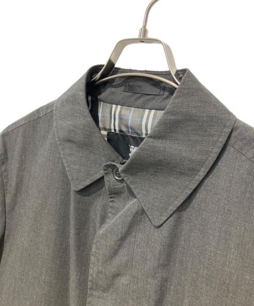 BURBERRY BLACK LABEL（バーバリーブラックレーベル）BURBERRY BLACK LABEL (バーバリーブラックレーベル) 比翼 ステンカラーコート グレー サイズ:Lの古着・服飾アイテム