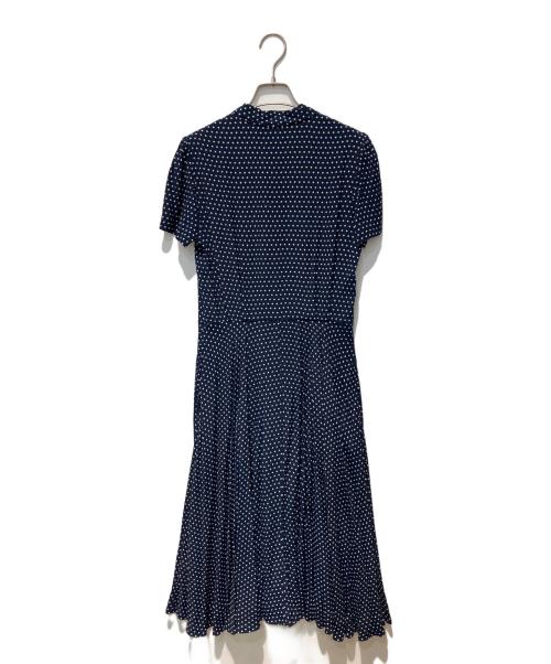 POLO RALPH LAUREN（ポロ・ラルフローレン）POLO RALPH LAUREN (ポロ・ラルフローレン) ドットシャツワンピース ネイビー サイズ:2の古着・服飾アイテム