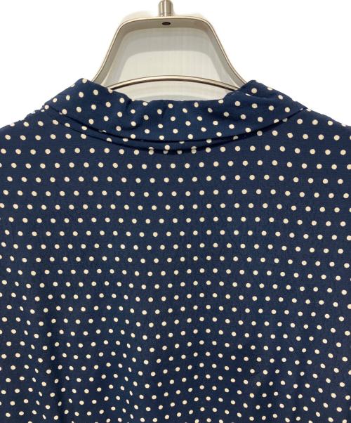 POLO RALPH LAUREN（ポロ・ラルフローレン）POLO RALPH LAUREN (ポロ・ラルフローレン) ドットシャツワンピース ネイビー サイズ:2の古着・服飾アイテム