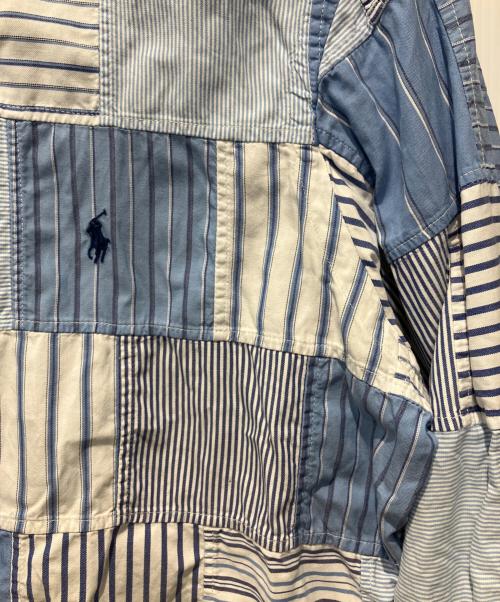 RALPH LAUREN（ラルフローレン）RALPH LAUREN (ラルフローレン) パッチワークシャツ ブルー サイズ:ｌの古着・服飾アイテム