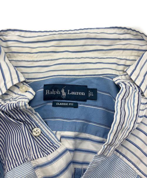 RALPH LAUREN（ラルフローレン）RALPH LAUREN (ラルフローレン) パッチワークシャツ ブルー サイズ:ｌの古着・服飾アイテム