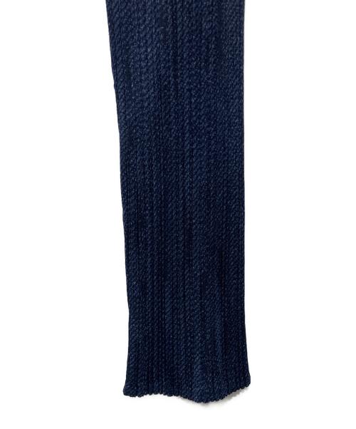 PLEATS PLEASE（プリーツプリーズ）PLEATS PLEASE (プリーツプリーズ) ハイネックプリーツカットソー ネイビー サイズ:3の古着・服飾アイテム