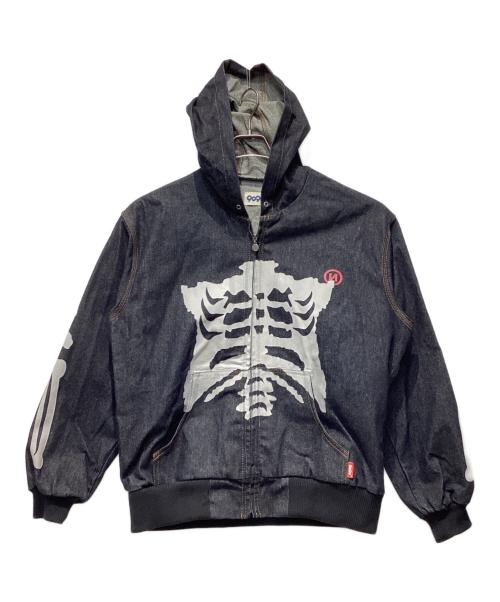 9090（9090）9090 (9090) Bone Rigid Denim Zip Hoodie インディゴ サイズ:XLの古着・服飾アイテム
