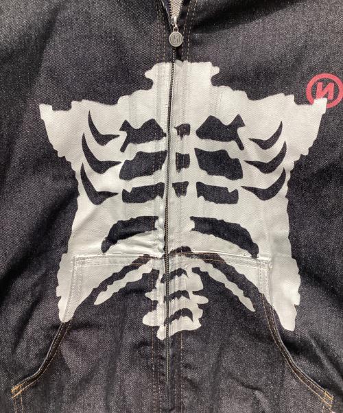 9090（9090）9090 (9090) Bone Rigid Denim Zip Hoodie インディゴ サイズ:XLの古着・服飾アイテム