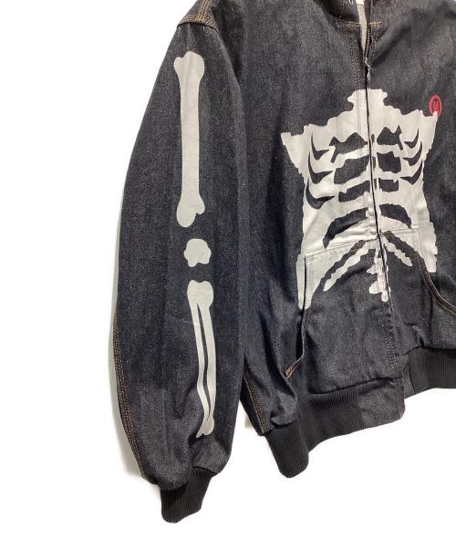 9090（9090）9090 (9090) Bone Rigid Denim Zip Hoodie インディゴ サイズ:XLの古着・服飾アイテム