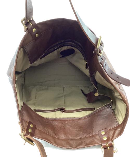 SLOW（スロウ）SLOW (スロウ) rubono  レザートートバッグ ブラウンの古着・服飾アイテム