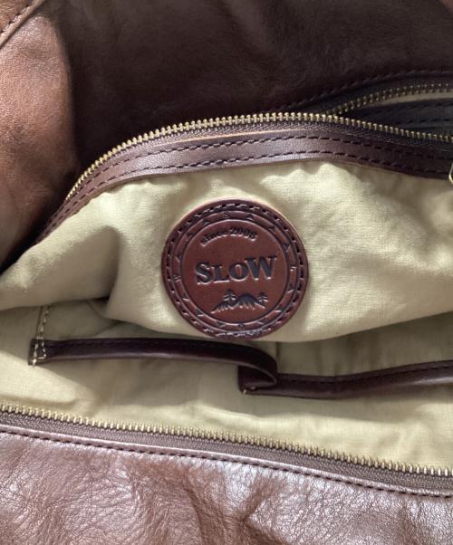 SLOW（スロウ）SLOW (スロウ) rubono  レザートートバッグ ブラウンの古着・服飾アイテム