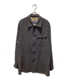 BURBERRY LONDON（バーバリーロンドン）の古着「リネン混シャツジャケット」｜グレー