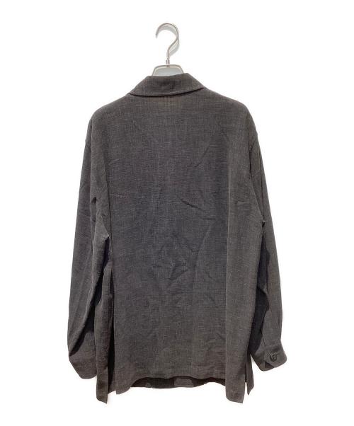 BURBERRY LONDON（バーバリーロンドン）BURBERRY LONDON (バーバリーロンドン) リネン混シャツジャケット グレー サイズ:Lの古着・服飾アイテム