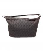 BOTTEGA VENETAボッテガベネタ）の古着「イントレチャートハンドバッグ」｜ブラウン
