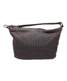 BOTTEGA VENETA（ボッテガベネタ）の古着「イントレチャートハンドバッグ」｜ブラウン