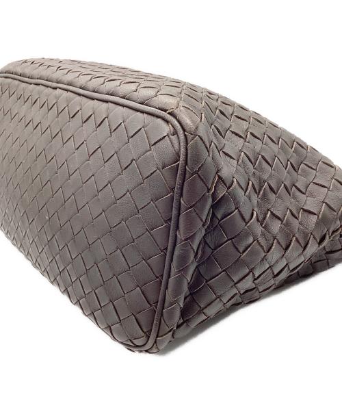 BOTTEGA VENETA（ボッテガベネタ）BOTTEGA VENETA (ボッテガベネタ) イントレチャートハンドバッグ ブラウンの古着・服飾アイテム