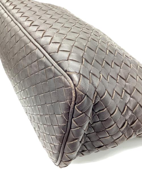 BOTTEGA VENETA（ボッテガベネタ）BOTTEGA VENETA (ボッテガベネタ) イントレチャートハンドバッグ ブラウンの古着・服飾アイテム