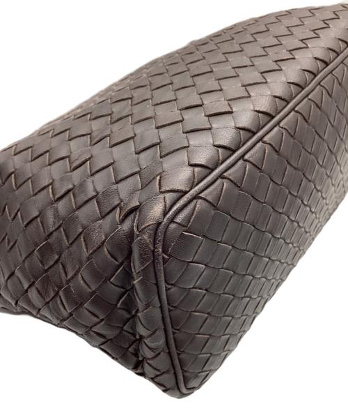 BOTTEGA VENETA（ボッテガベネタ）BOTTEGA VENETA (ボッテガベネタ) イントレチャートハンドバッグ ブラウンの古着・服飾アイテム