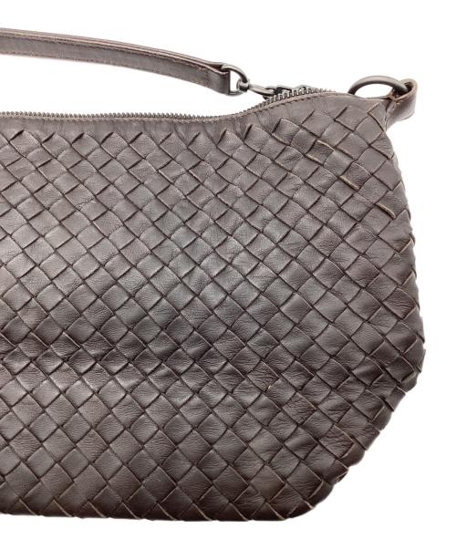 BOTTEGA VENETA（ボッテガベネタ）BOTTEGA VENETA (ボッテガベネタ) イントレチャートハンドバッグ ブラウンの古着・服飾アイテム