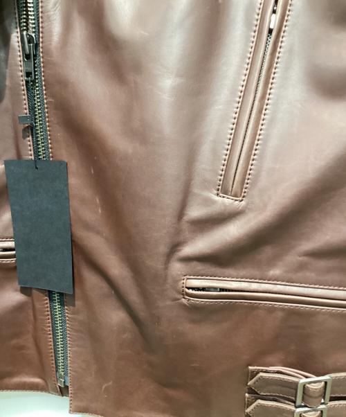 Liugoo Leathers（リューグーレザーズ）Liugoo Leathers (リューグーレザーズ) ダブルライダースジャケット ブラウン サイズ:LLの古着・服飾アイテム