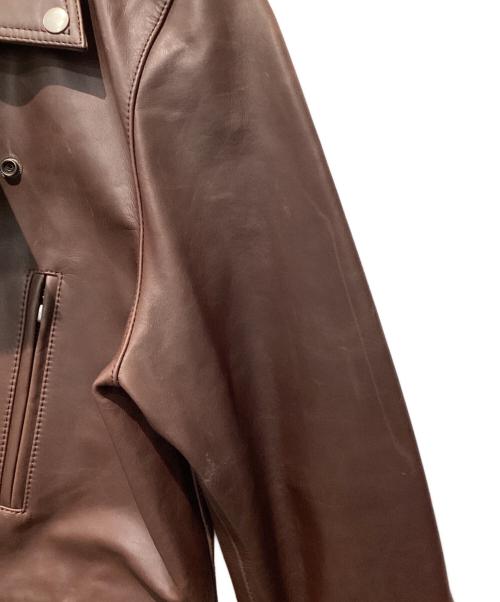 Liugoo Leathers（リューグーレザーズ）Liugoo Leathers (リューグーレザーズ) ダブルライダースジャケット ブラウン サイズ:LLの古着・服飾アイテム