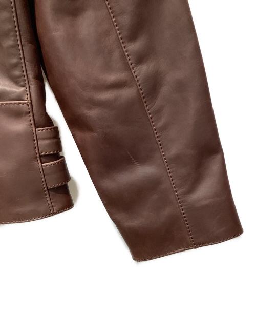 Liugoo Leathers（リューグーレザーズ）Liugoo Leathers (リューグーレザーズ) ダブルライダースジャケット ブラウン サイズ:LLの古着・服飾アイテム