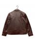 Liugoo Leathers (リューグーレザーズ) ダブルライダースジャケット ブラウン サイズ:LL：10000円