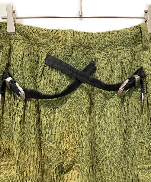 Leh（レー）Leh (レー) LACE BONDAGE CARGO PANTS グリーン サイズ:Sの古着・服飾アイテム