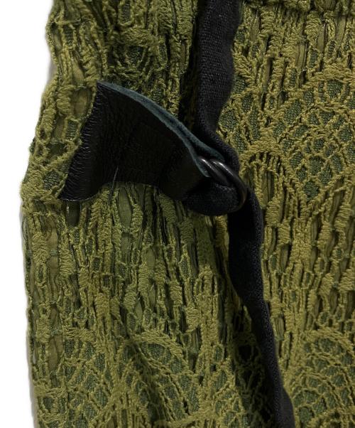Leh（レー）Leh (レー) LACE BONDAGE CARGO PANTS グリーン サイズ:Sの古着・服飾アイテム