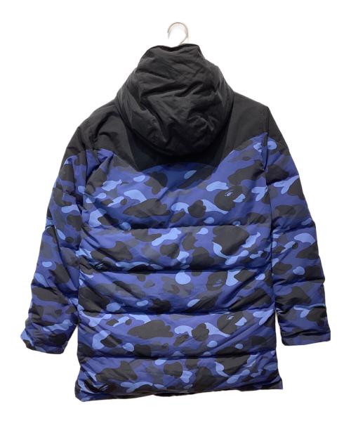 A BATHING APE（アベイシングエイプ）A BATHING APE (アベイシングエイプ) hoodie long down jacket ネイビー サイズ:Mの古着・服飾アイテム