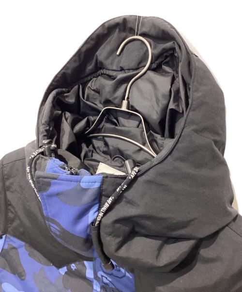 A BATHING APE（アベイシングエイプ）A BATHING APE (アベイシングエイプ) hoodie long down jacket ネイビー サイズ:Mの古着・服飾アイテム