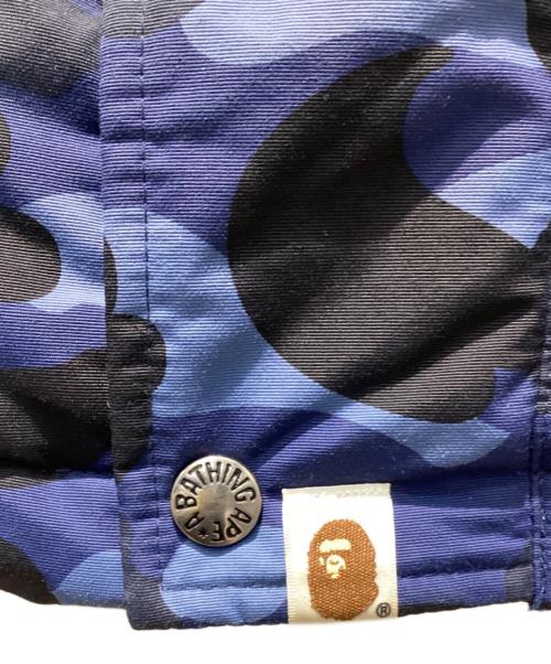 A BATHING APE（アベイシングエイプ）A BATHING APE (アベイシングエイプ) hoodie long down jacket ネイビー サイズ:Mの古着・服飾アイテム