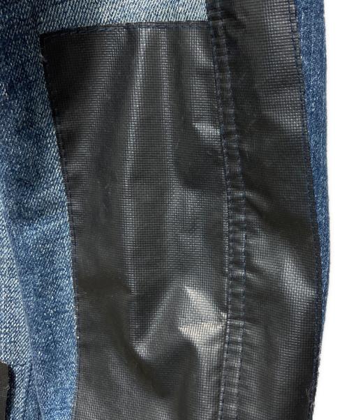 COMME des GARCONS JUNYA WATANABE MAN（コム デ ギャルソン ジュンヤ ワタナベ マン）COMME des GARCONS JUNYA WATANABE MAN (コム デ ギャルソン ジュンヤ ワタナベ マン) デニムレザーパッチワークジャケット ネイビー サイズ:XSの古着・服飾アイテム