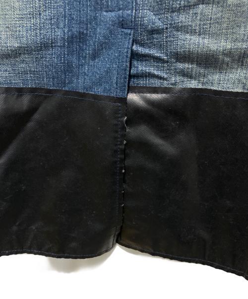 COMME des GARCONS JUNYA WATANABE MAN（コム デ ギャルソン ジュンヤ ワタナベ マン）COMME des GARCONS JUNYA WATANABE MAN (コム デ ギャルソン ジュンヤ ワタナベ マン) デニムレザーパッチワークジャケット ネイビー サイズ:XSの古着・服飾アイテム