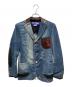 COMME des GARCONS JUNYA WATANABE MAN（コム デ ギャルソン ジュンヤ ワタナベ マン）の古着「デニムレザーパッチワークジャケット」｜ネイビー
