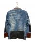 COMME des GARCONS JUNYA WATANABE MAN (コム デ ギャルソン ジュンヤ ワタナベ マン) デニムレザーパッチワークジャケット ネイビー サイズ:XS：25000円