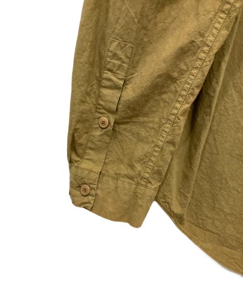 CASEY CASEY（ケーシーケーシー）CASEY CASEY (ケーシーケーシー) バンドカラーシャツ ベージュ サイズ:Mの古着・服飾アイテム