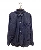 COMME des GARCONS HOMME DEUXコムデギャルソン オム ドゥ）の古着「エステルブロード 製品加工シャツ」｜ネイビー
