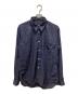 COMME des GARCONS HOMME DEUX（コムデギャルソン オム ドゥ）の古着「エステルブロード 製品加工シャツ」｜ネイビー